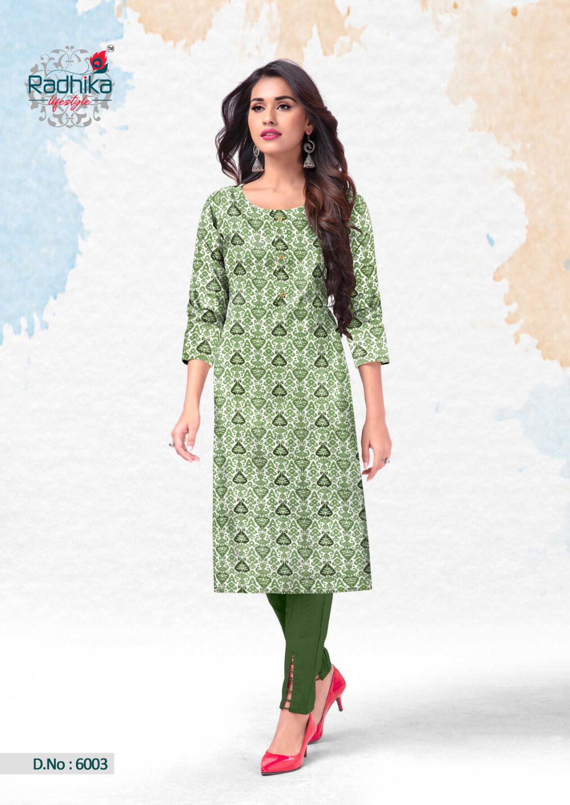 Traditional Vol 6 By Radhika Desginer Cotton Kurtis Wholesale Market In Surat
